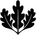 Black square graphic icon with a minimal solid design