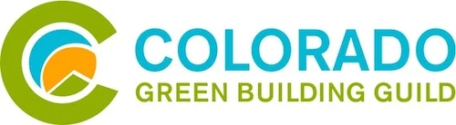 Colorado Green Building Guild logo featuring a circular green, blue, and yellow design with text